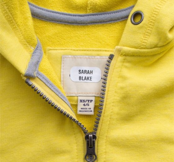 Stick on labels for camp.